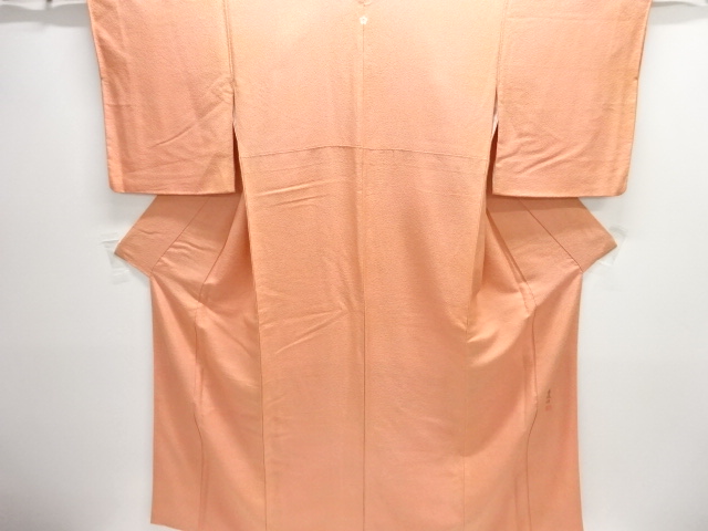 作家物　氷割れ模様織り出し暈し一つ紋色無地着物